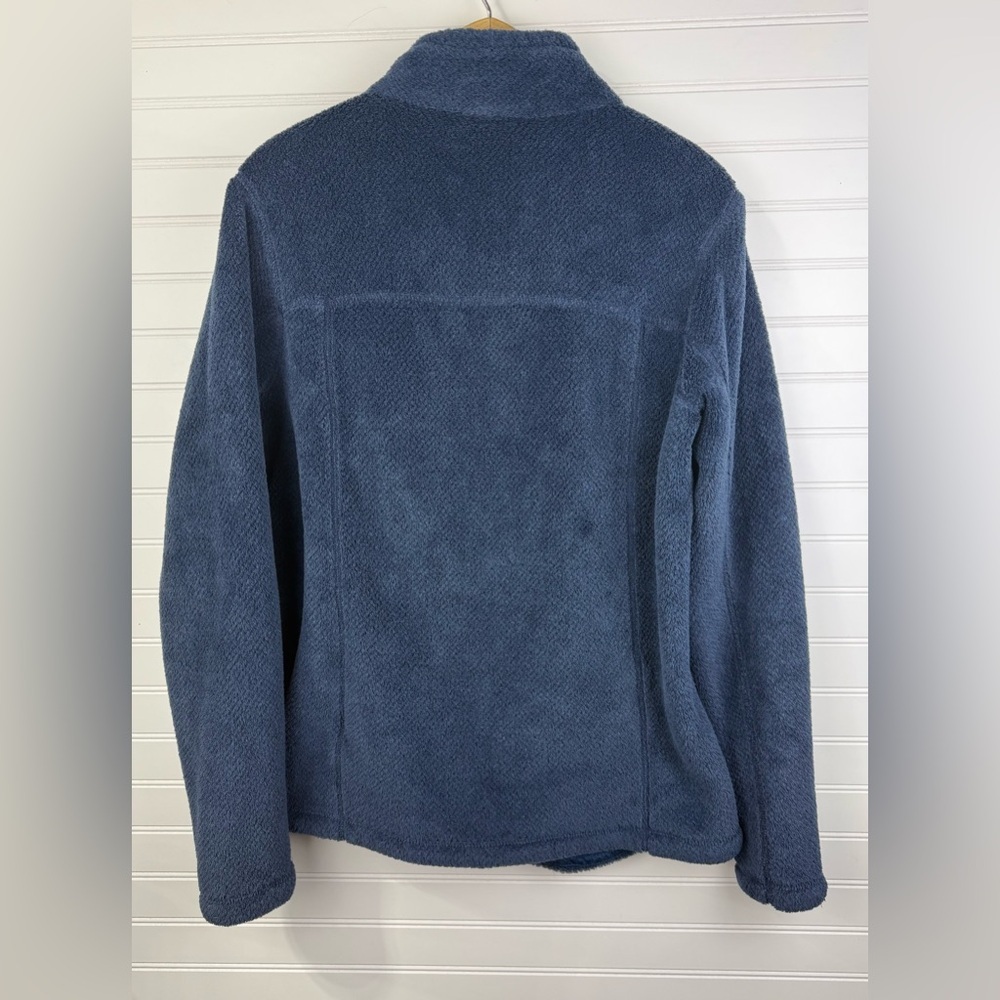 Patagonia women’s Navy & sage green Re-Tool Snap-T pullover Fleece jacket Size L - Picture 2 of 9